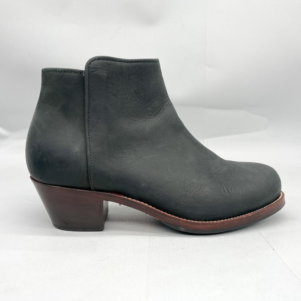 Adelante Shoes Womens 8.5D The Granada Boots Black Leather Western Heel Bootie